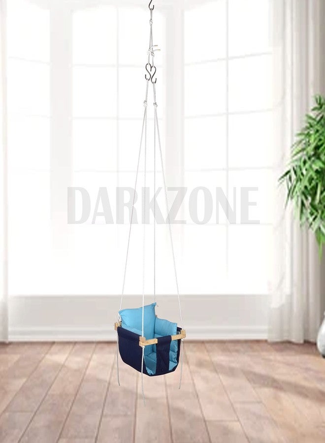 DARKZONE Swing Jhula for Kids Baby's Children Folding and Washable 0-8 Years Garden Jhula for Babies for Indoor Outdoor (Blue) - Image 3